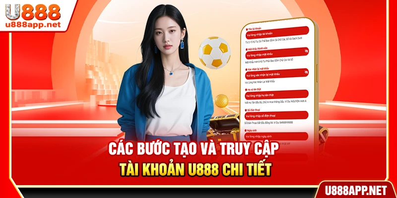 Các bước tạo và truy cập tài khoản U888 chi tiết