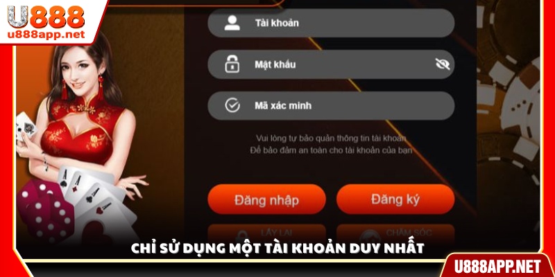 Mỗi người chơi chỉ được phép sở hữu một tài khoản hợp lệ